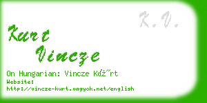 kurt vincze business card